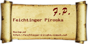 Feichtinger Piroska névjegykártya